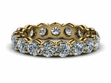 2ct Round Cut Diamond Eternity Anniversary Wedding Ring Band 14k YellowGold Over