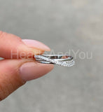 0.45ct Round Cut Moissanite Curved Women Wedding Band 14k Yellow Gold Plated