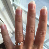 0.5ct Round Brilliant Cut Diamond Solitaire Engagement Ring 14k Rose Gold Finish