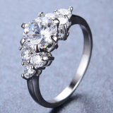 2.2ct Round Cut Diamond Engagement Ring 14k White Gold Finish Classic Solitaire