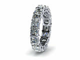 2ct Asscher Cut Diamond Eternity Anniversary Wedding Ring Band 14k Gold Finish