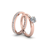 0.5ct Round Cut Diamond Bridal Set Classic Engagement Ring Band 14k Gold Finish