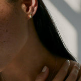 0.5ct Round Black Diamond Vertical Bar Minimal Stud Earrings 14k RoseGold Finish