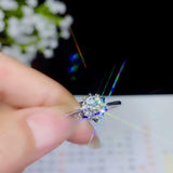 Fancy Solitaire Women Engagement Ring 1ct Round Cut Diamond 14k WhiteGold Finish