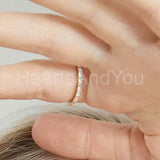 0.4ct Baguette Simulated Diamond Minimalist Wedding Band 14k Yellow Gold Plated