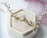 Five Stone Engagement Ring 1.7ct Marquise Cut VVS1D Diamond 14k Rose Gold Finish