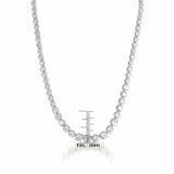 20Ct Pear Cut VVS1/D Graduated Diamond Tennis Necklace 14k White Gold Finish