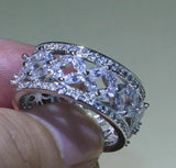 4.5ct Marquise Cut Diamond Wedding Ring Band 14k White Gold Over Trendy Eternity