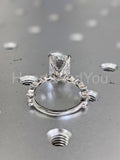 2.3ct Emerald Simulated Diamond Single Prong Accents Ring 14k White Gold Plated
