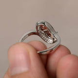 2ct Pear Cut Red Garnet Swirl Unique Wedding Engagement Ring 14k White Gold Over