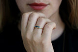 1.3ct Baguette Blue Sapphire Engagement Ring 14k Yellow Gold Finish Stylish Iced