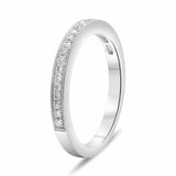 Half Eternity Wedding Ring Band 1.4ct Round Cut Diamond 14k White Gold Finish