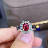 2.3ct Engagement Ring Oval Cut Pink Ruby Sunburst Ballerina 14k White Gold Over