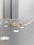 0.5ct Oval Simulated Diamond Solitaire Engagement Ring 14k Yellow Gold Plated