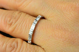 4ct Round Baguette Diamond Half Eternity Trendy Wedding Band 14K White Gold Over
