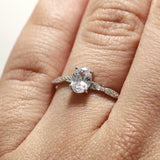 1ct Oval Cut Blue Aquamarine Engagement Ring Infinity Twist 14k White Gold Over