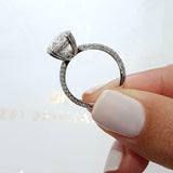 3Ct Round Cut Diamond Classic Proposal Solitaire Ring 14K White Gold Finish