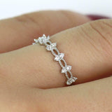 0.4ct Round Cut Diamond Engagement Ring Milgrain Stackable 14k White Gold Finish