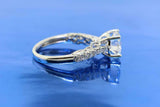 1.5ct Round Cut Diamond Solitaire with Accent Filigree Ring 18k WhiteGold Finish
