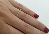 1ct Round Cut Yellow Sapphire Wedding Band Half Eternity 14k Yellow Gold Finish