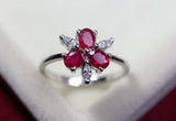 2.3ct Engagement Ring Oval Cut Pink Ruby Stylish Partywear 14k White Gold Finish