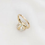 0.3ct Asscher Cut Simulated Diamond Antique-Inspired Ring 14k Yellow Gold Plated