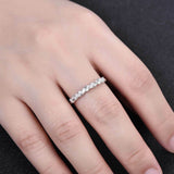 1.2ct Wedding Ring Band Marquise Round Cut Diamond Stackable 14k White Gold Over