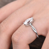 2.3ct Marquise Simulated Diamond Infinity Engagement Ring 14K White Gold Plated