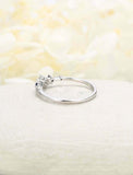 1ct Round Diamond Engagement Ring Sapphire Accents Trilogy 14k Rose Gold Finish