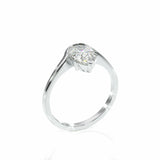 2Ct Pear Cut Diamond Stylish Solitaire Engagement Ring 14K White Gold Finish
