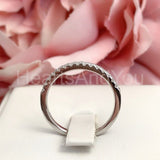 0.45ct Round Cut Moissanite Half Eternity Wedding Band 14k White Gold Plated