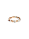 0.15ct Round Cut Moissanite Anniversary Women Wedding Band 14k Dual Gold Plated