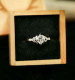 2ct Princess Cut Diamond Engagement Ring 14k YellowGold Finish Solitaire Women