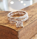 2ct Round Cut VVS1 Diamond Bridal Set Engagement Ring Band 14k White Gold Finish