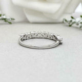 1.7ct Marquise & Round Cut Diamond Wedding Band Half Eternity 14k WhiteGold Over