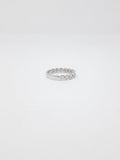 0.4ct Round Cut Moissanite Infinity Stacking Wedding Band 14k White Gold Plated