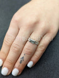 0.35ct Round Cut Moissanite Half Eternity Wedding Band 14k Rose Gold Plated