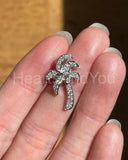 1ct Round Cut Moissanite Palm Tree Pendant 14k White Gold Plated NO CHAIN
