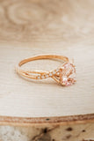 1ct Oval Cut Simulated Morganite Split Shank Engagement Ring 14k RoseGold Plated