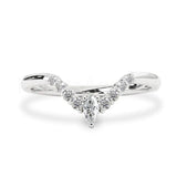 0.3ct Marquise Cut Simulated Diamond Curved Wedding Band 14k Yellow Gold Plated