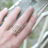 1ct Round Cut VVS1 Diamond Butterfly Wings Engagement Ring 14k Rose Gold Finish