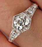 5Ct Round Cut Diamond Vintage Iced Solitaire Engagement Ring 14K Rose Gold Over