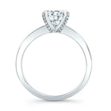 1ct Round Diamond Engagement Ring 4 Prong Solitaire Women 14k White Gold Finish