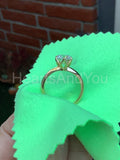 0.5ct Round Cut Moissanite Solitaire Women Engagement Ring 14k YellowGold Plated