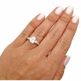 3Ct Oval Cut VVS1 Diamond Vintage Solitaire Engagement Ring 14K Rose Gold Finish