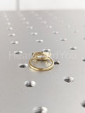 2.2ct Oval Simulated Diamond Half Bezel Set Solitaire Ring 14k YellowGold Plated