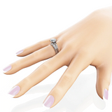 2ct Round Cut VVS1 Diamond Engagement Ring 14k WhiteGold Finish Filigree Vintage