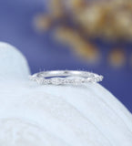 0.3ct Marquise Simulated Diamond Anniversary Wedding Band 14k White Gold Plated