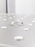 0.2ct Round Cut Moissanite Curved Stackable Wedding Band 14k White Gold Plated