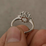 Floral Solitaire Engagement Ring 1.5ct Round Cut Diamond 14k White Gold Finish
